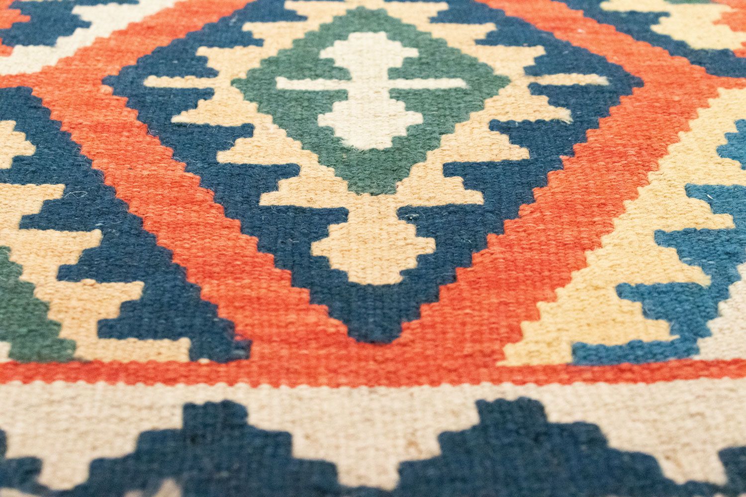Alfombra de pasillo Alfombra Kelim - Oriental - 204 x 60 cm - naranja