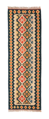 Alfombra de pasillo Alfombra Kelim - Oriental - 207 x 65 cm - beige