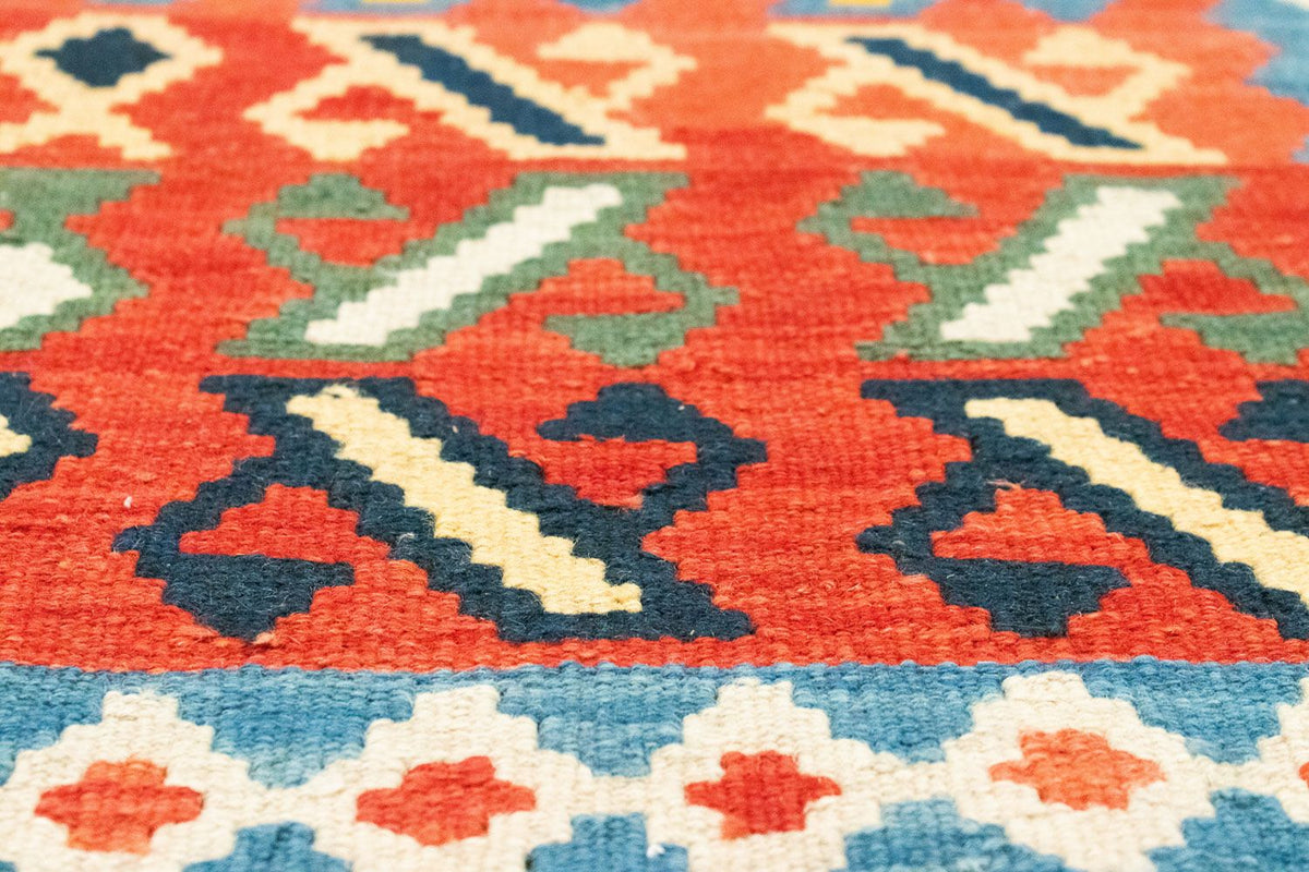 Alfombra de pasillo Alfombra Kelim - Oriental - 203 x 65 cm - naranja