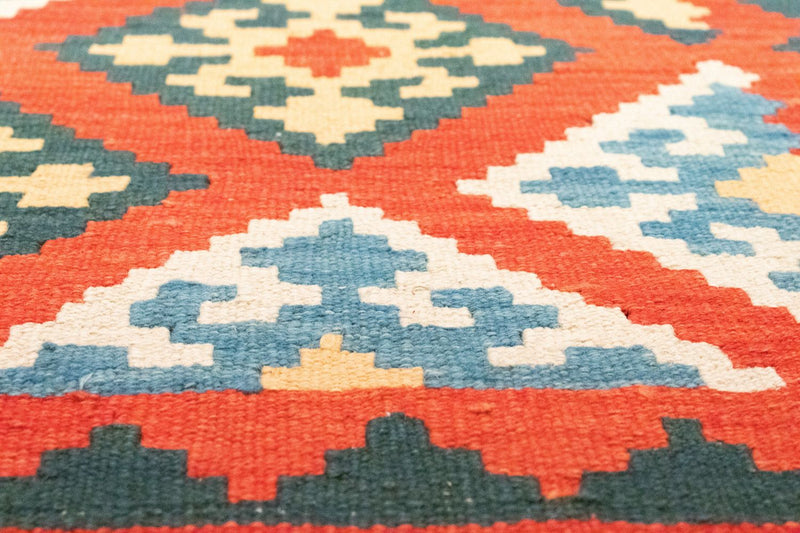 Alfombra de pasillo Alfombra Kelim - Oriental - 207 x 62 cm - naranja