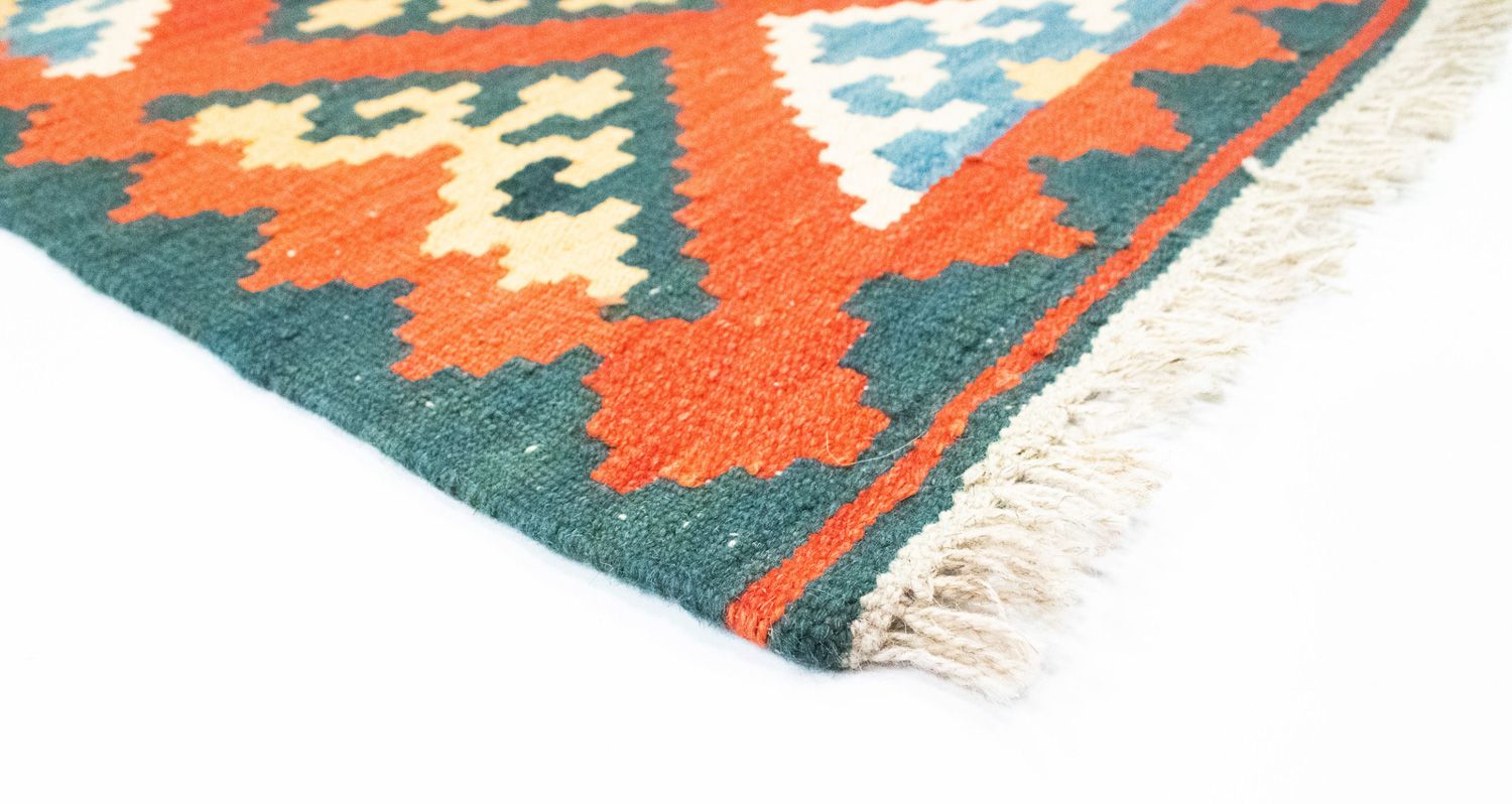 Alfombra de pasillo Alfombra Kelim - Oriental - 207 x 62 cm - naranja