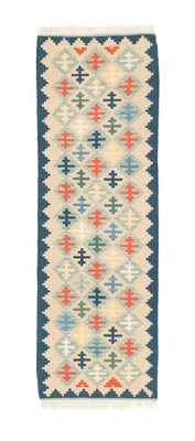 Alfombra de pasillo Alfombra Kelim - Oriental - 193 x 61 cm - beige