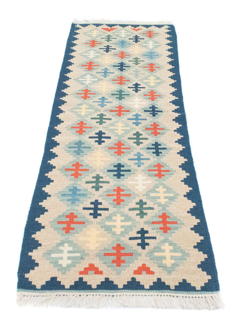 Alfombra de pasillo Alfombra Kelim - Oriental - 193 x 61 cm - beige
