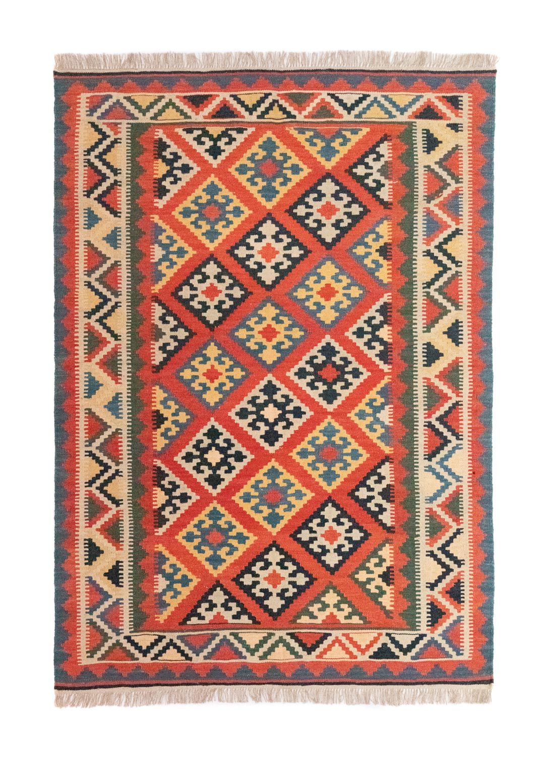 Alfombra Kelim - Oriental - 212 x 148 cm - naranja