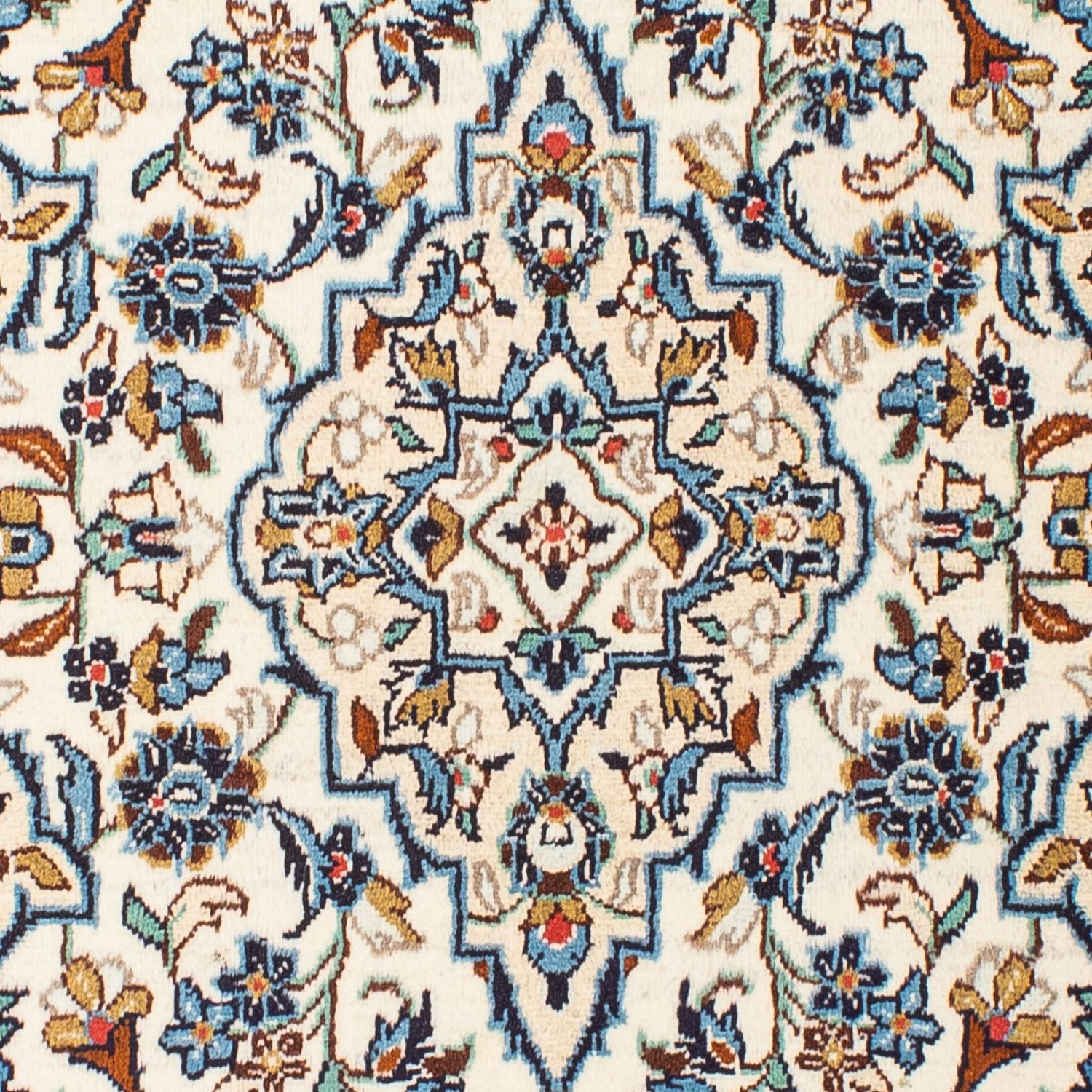 Alfombra persa - Keshan - 154 x 100 cm - beige