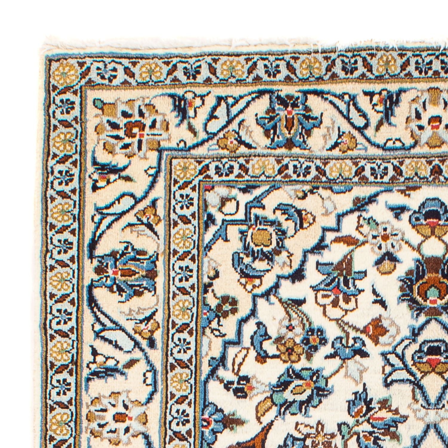 Alfombra persa - Keshan - 152 x 100 cm - beige