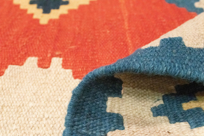 Alfombra Kelim - Oriental - 196 x 150 cm - naranja