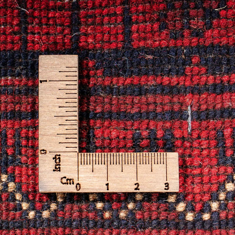 Alfombra de pasillo Alfombra afgana - Kunduz - 298 x 79 cm - rojo oscuro