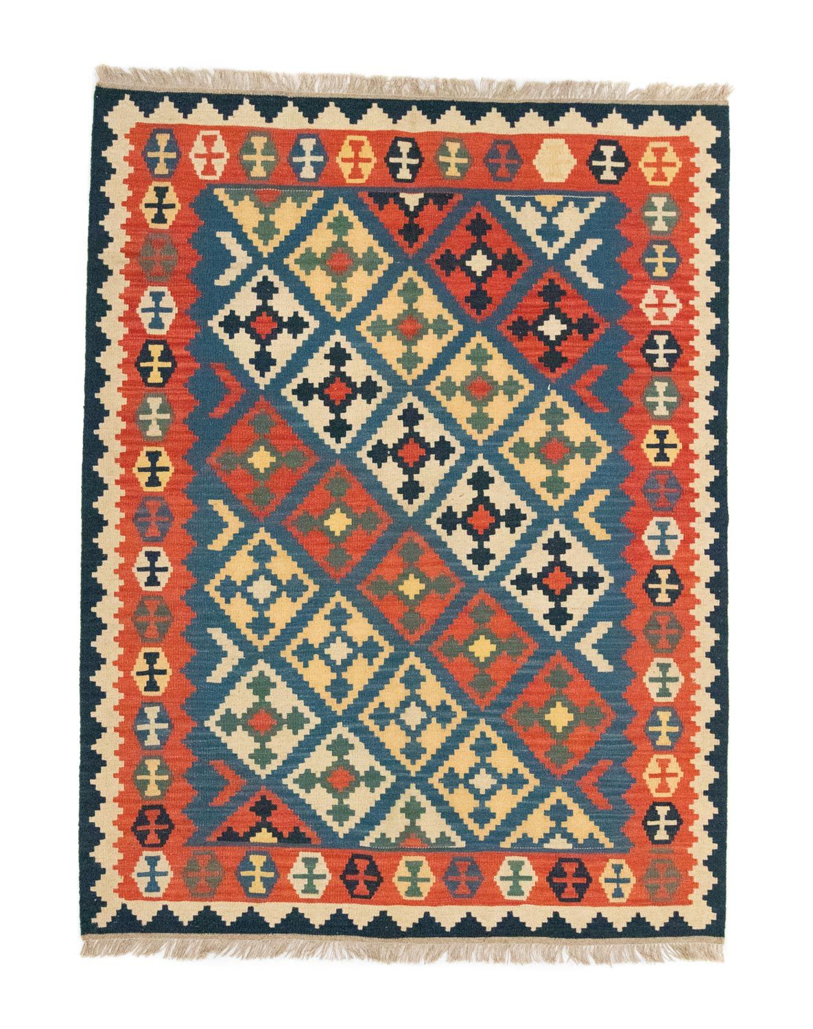 Alfombra Kelim - Oriental - 200 x 155 cm - azul