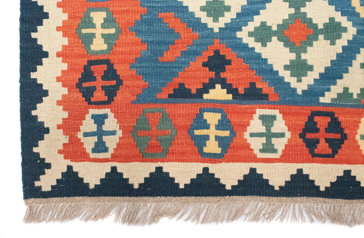 Alfombra Kelim - Oriental - 200 x 155 cm - azul