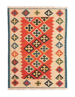 Alfombra Kelim - Oriental - 200 x 148 cm - naranja