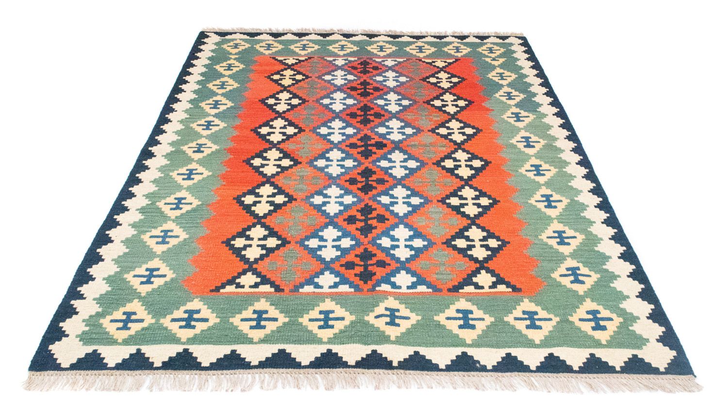 Alfombra Kelim - Oriental - 202 x 150 cm - naranja