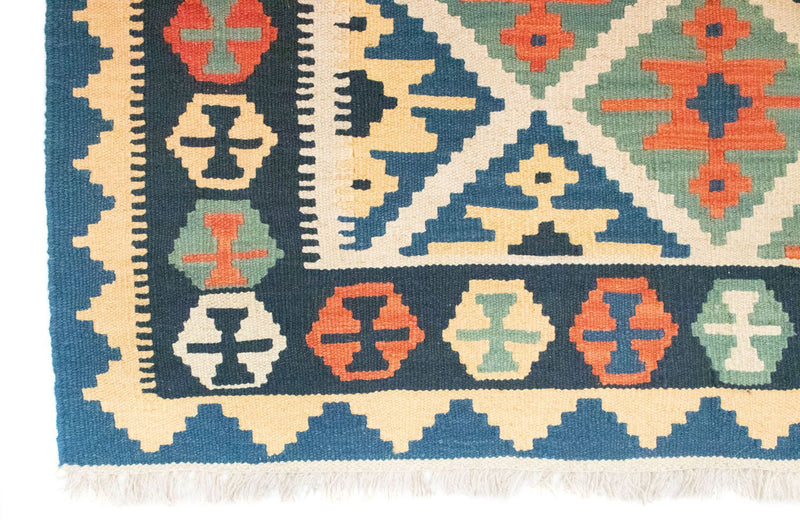 Alfombra Kelim - Oriental - 187 x 126 cm - azul