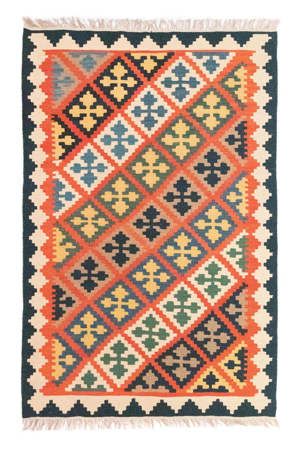 Alfombra Kelim - Oriental - 186 x 119 cm - naranja