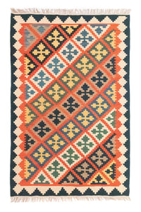 Alfombra Kelim - Oriental - 186 x 119 cm - naranja