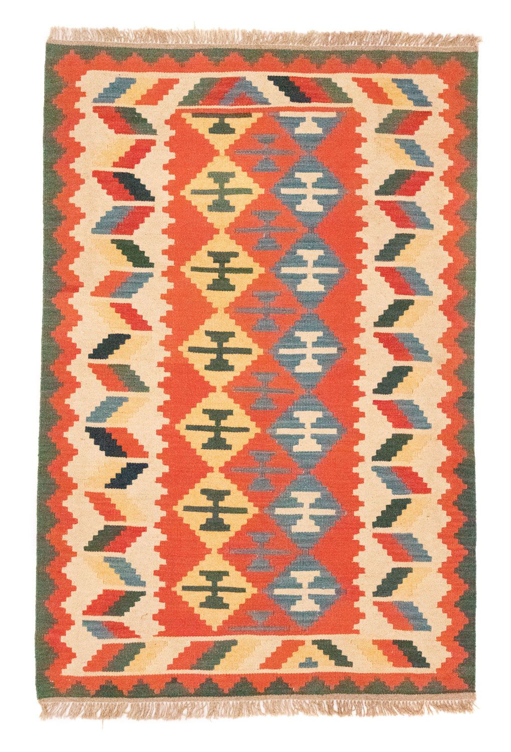 Alfombra Kelim - Oriental - 184 x 120 cm - naranja