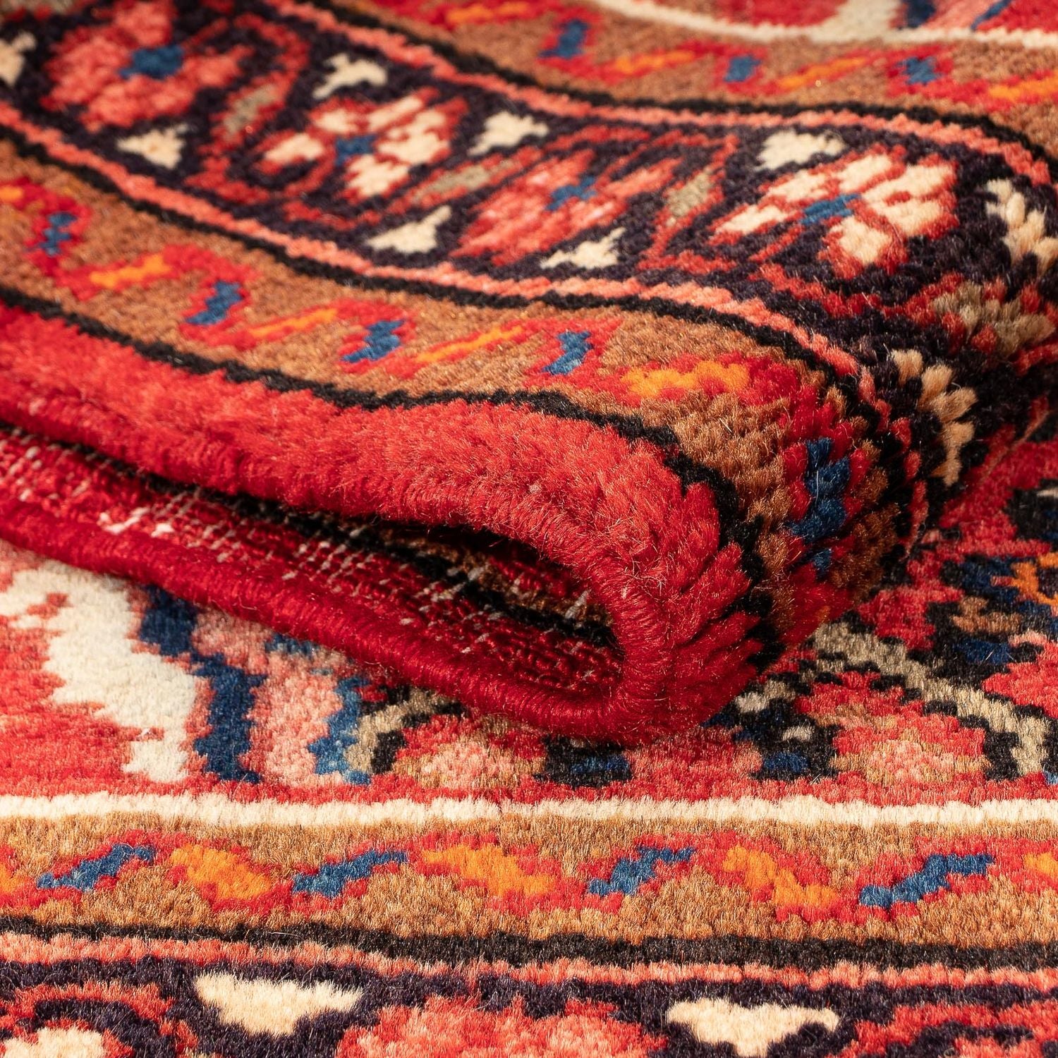 Alfombra persa - Nómada - 98 x 64 cm - rojo oscuro