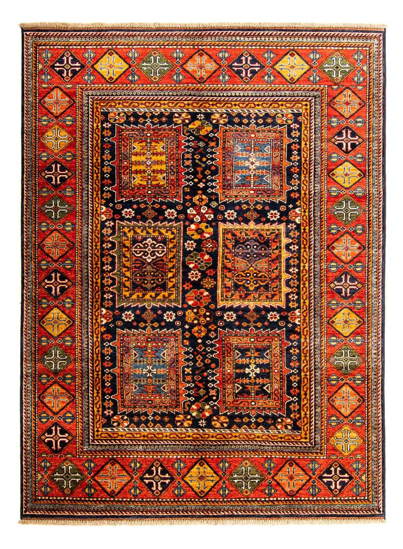 Alfombra afgana - 244 x 170 cm - azul oscuro