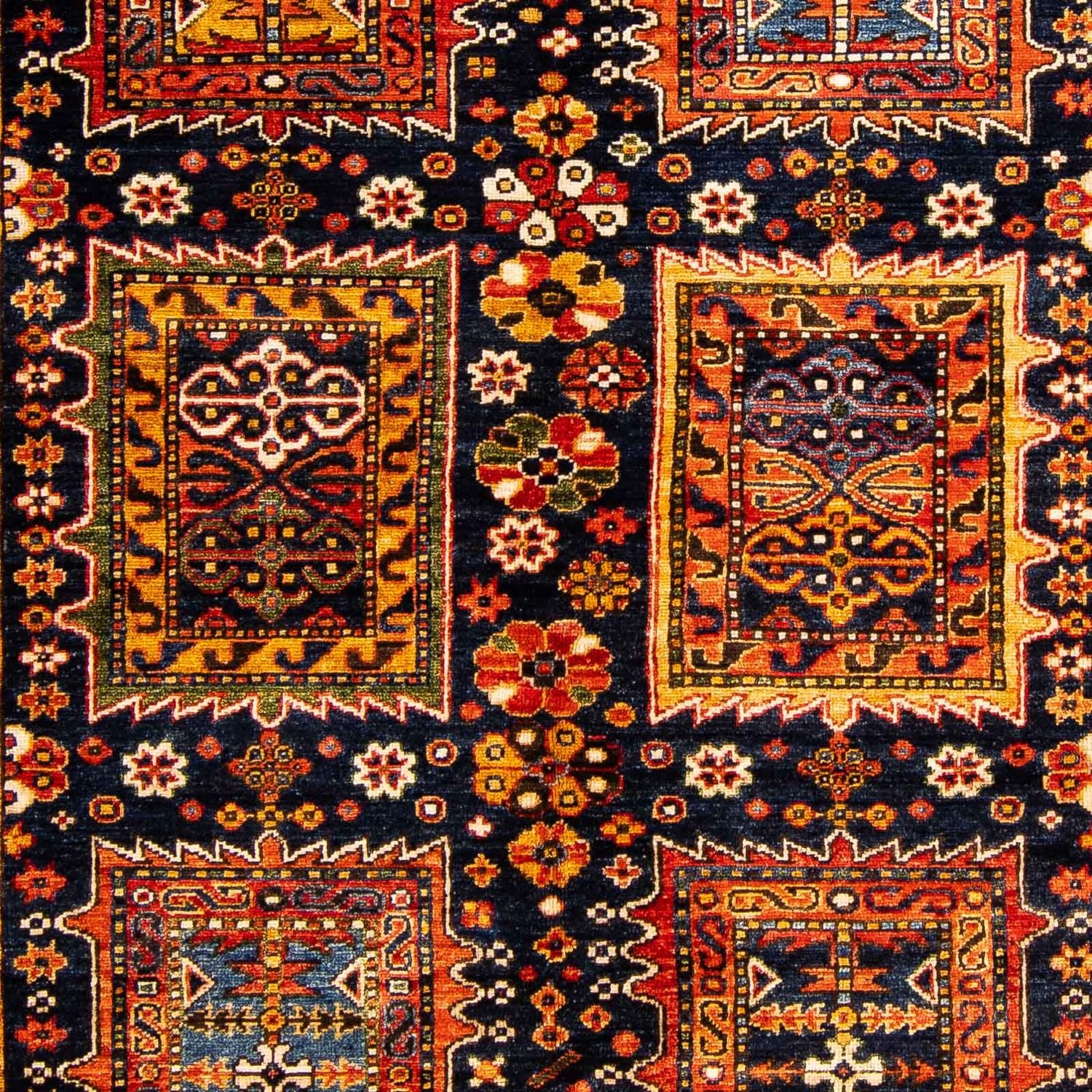 Alfombra afgana - 244 x 170 cm - azul oscuro