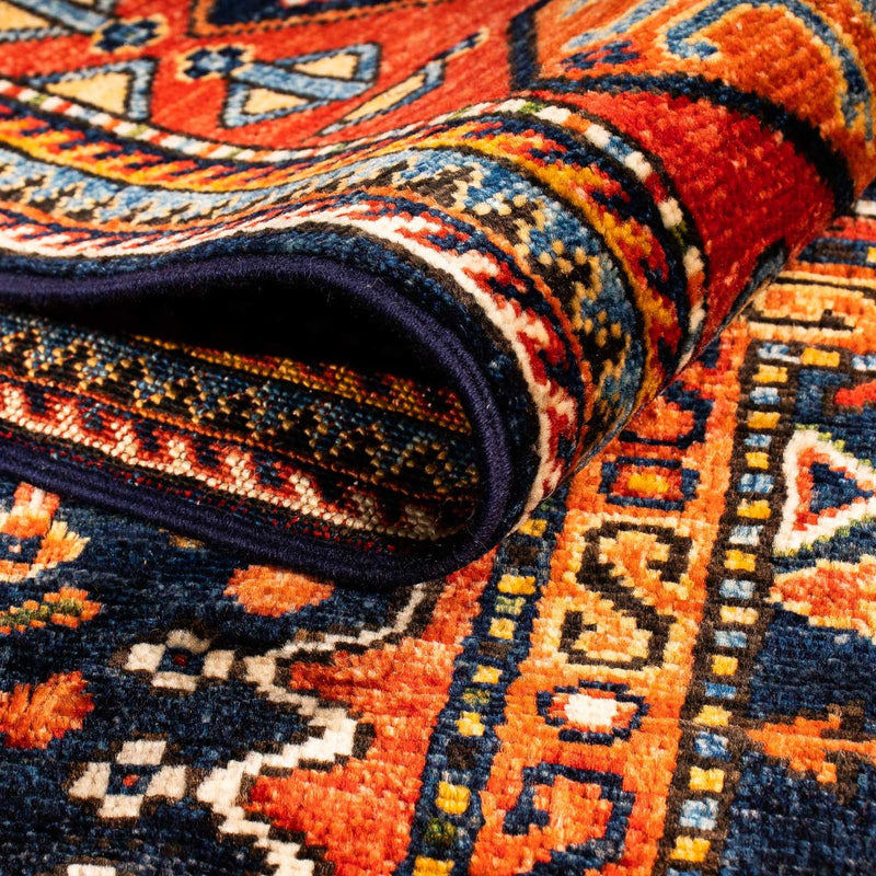 Alfombra afgana - 244 x 170 cm - azul oscuro