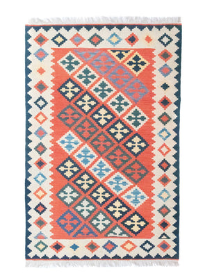Alfombra Kelim - Oriental - 186 x 120 cm - naranja