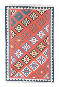 Alfombra Kelim - Oriental - 188 x 123 cm - naranja