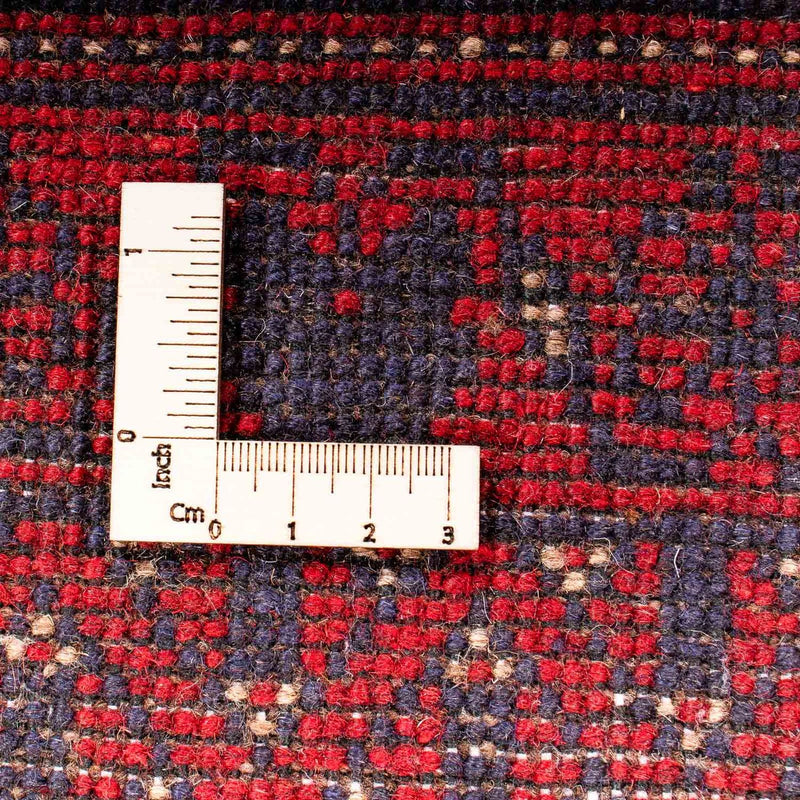 Alfombra afgana - Kunduz - 199 x 126 cm - rojo oscuro