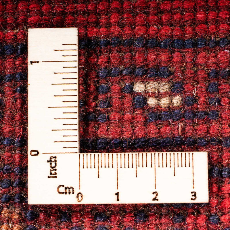 Alfombra afgana - Kunduz - 98 x 49 cm - rojo oscuro