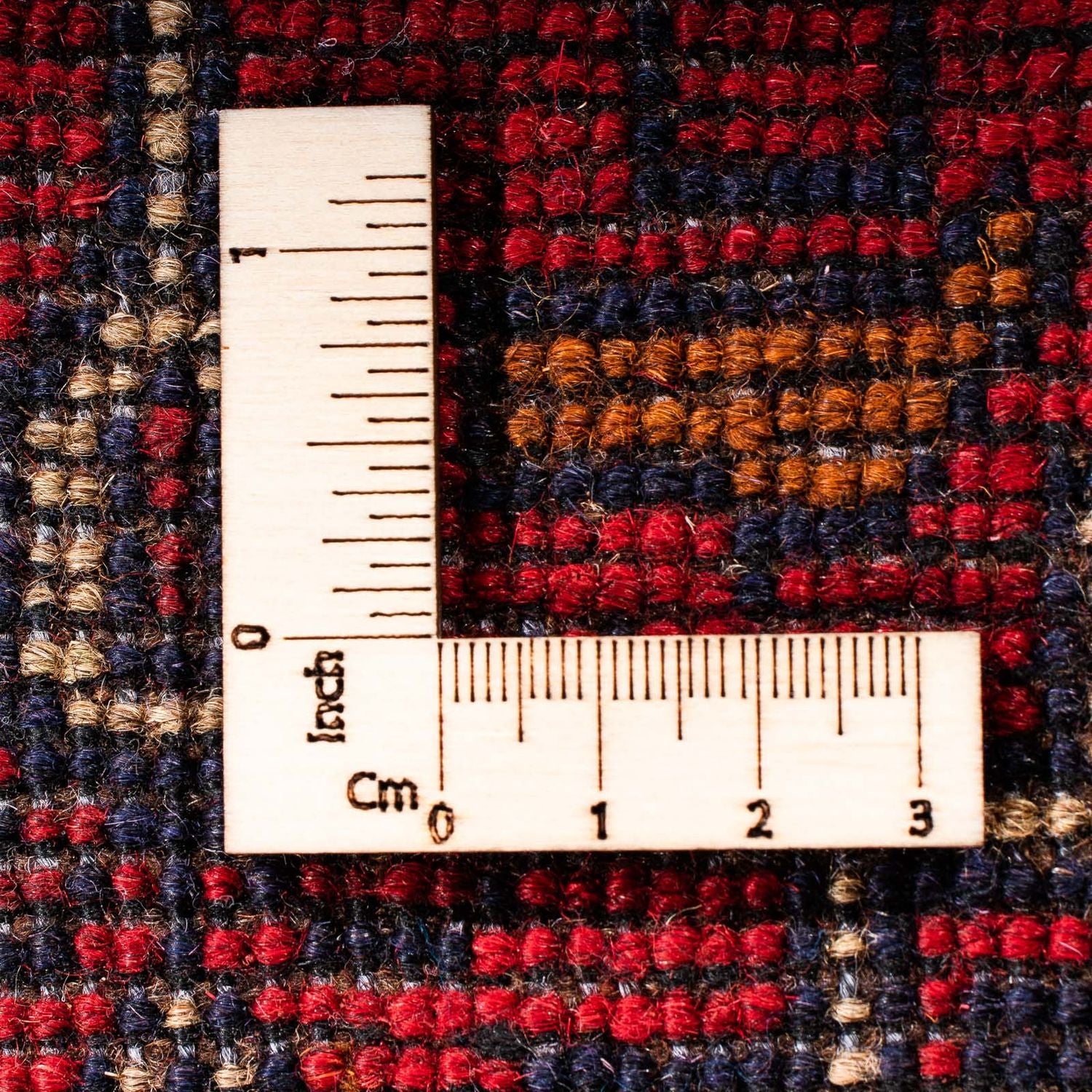 Alfombra afgana - Kunduz - 102 x 52 cm - rojo oscuro