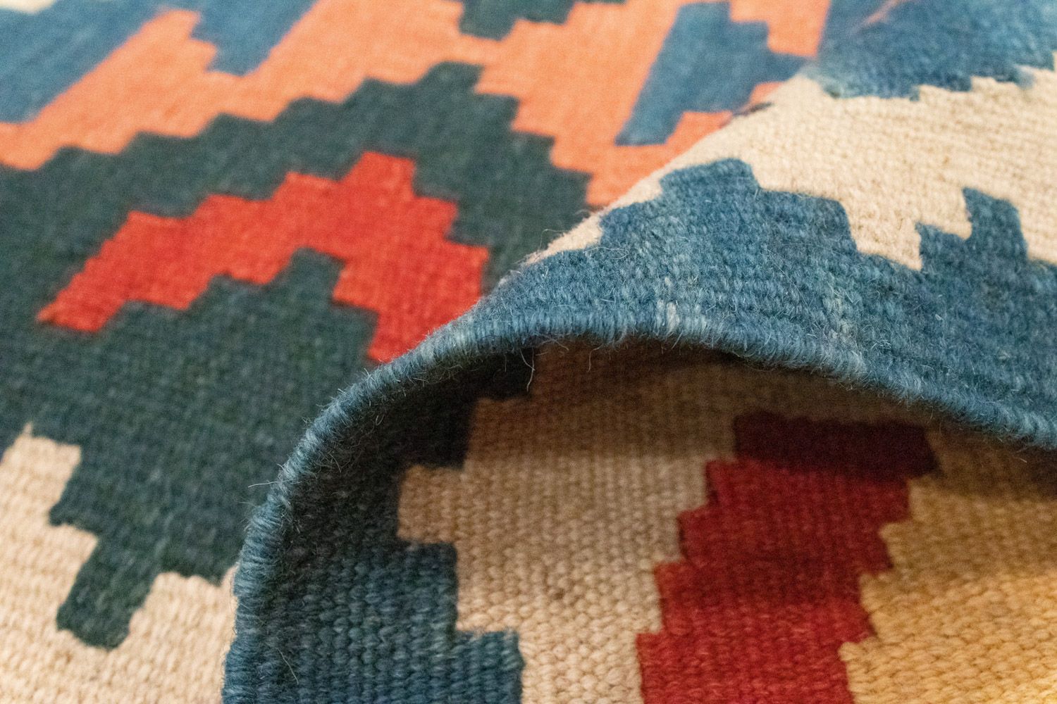 Alfombra Kelim - Oriental - 177 x 130 cm - azul