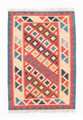 Alfombra Kelim - Oriental - 150 x 100 cm - rojo