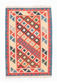 Alfombra Kelim - Oriental - 150 x 100 cm - rojo