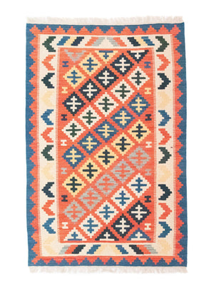 Alfombra Kelim - Oriental - 152 x 99 cm - naranja