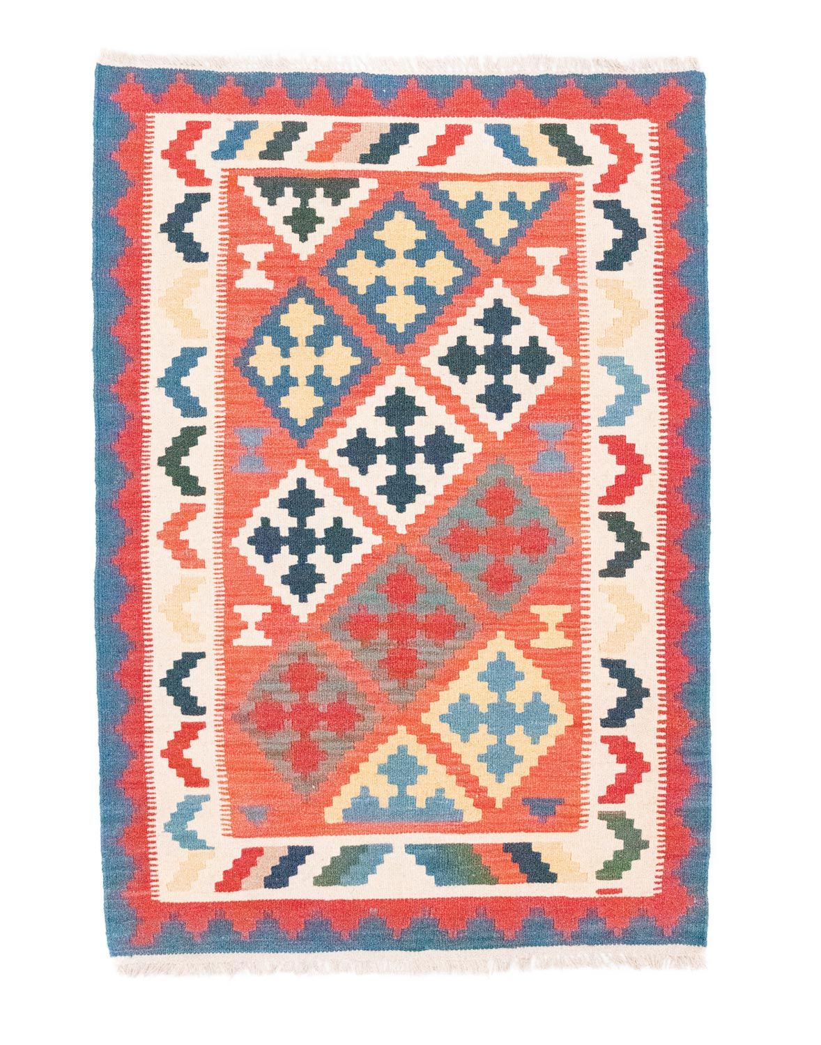 Alfombra Kelim - Oriental - 147 x 101 cm - naranja