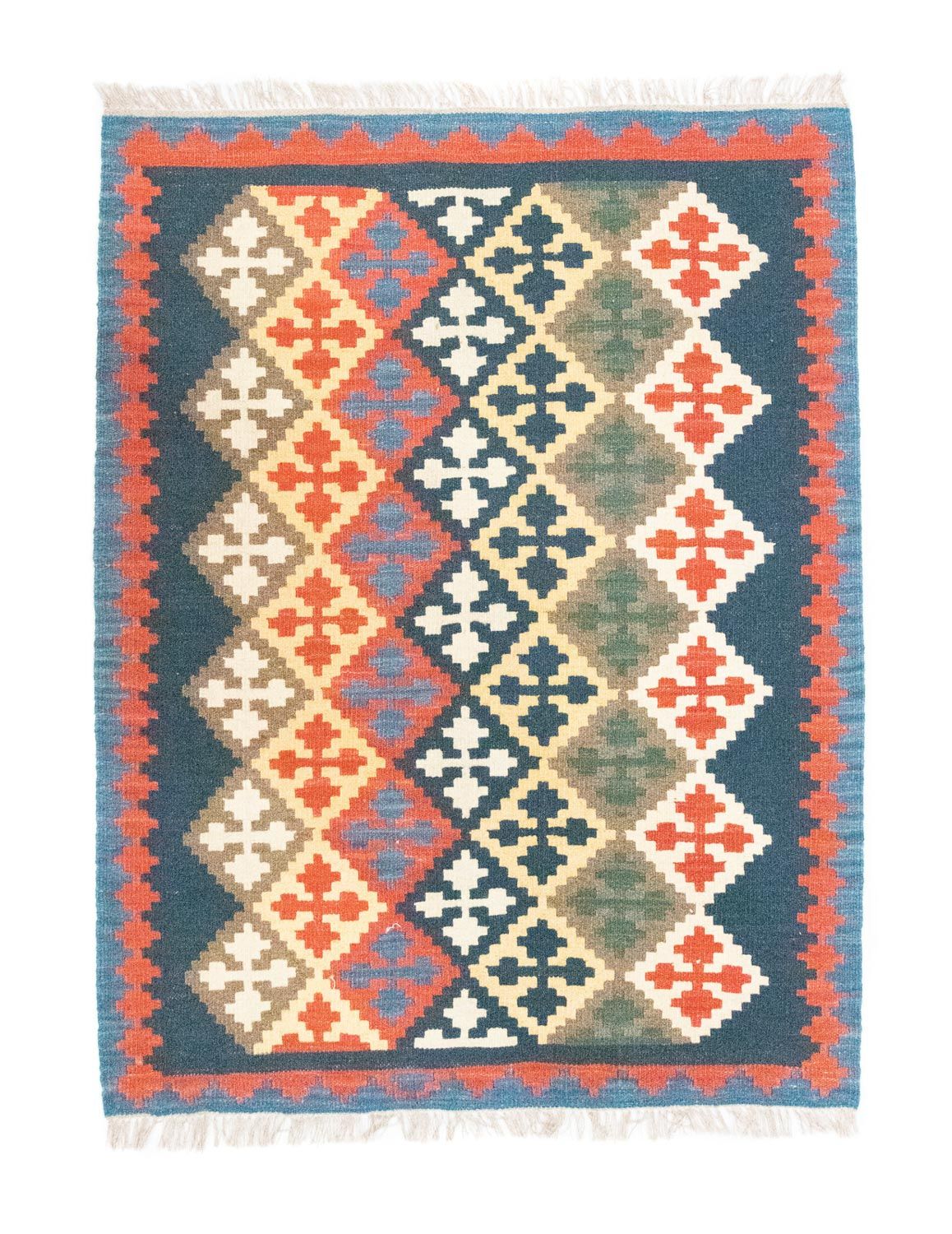 Alfombra Kelim - Oriental - 144 x 110 cm - azul