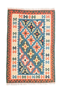 Alfombra Kelim - Oriental - 153 x 100 cm - azul