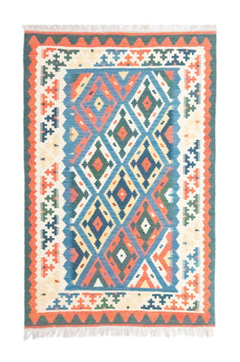 Alfombra Kelim - Oriental - 154 x 103 cm - azul