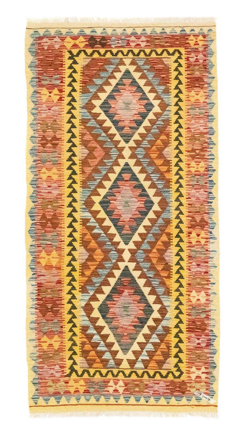 Alfombra de pasillo Alfombra Kelim - Oriental - 200 x 99 cm - multicolor