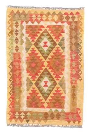 Alfombra Kelim - Oriental - 148 x 98 cm - naranja