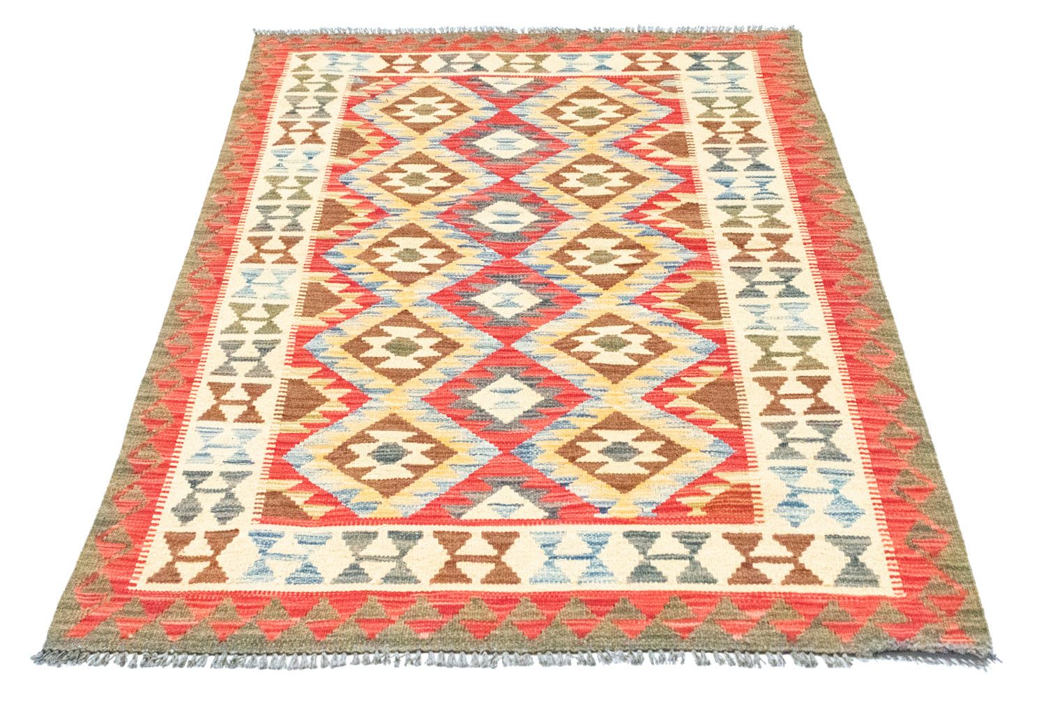 Alfombra Kelim - Oriental - 141 x 102 cm - naranja