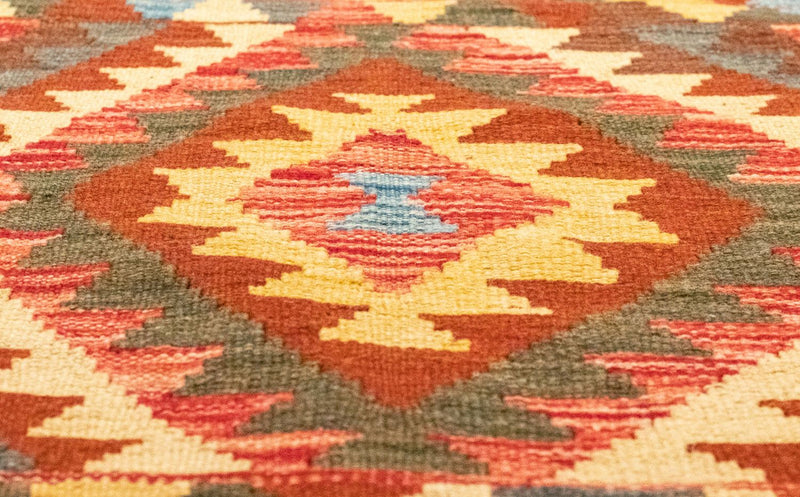 Alfombra de pasillo Alfombra Kelim - Oriental - 192 x 104 cm - naranja
