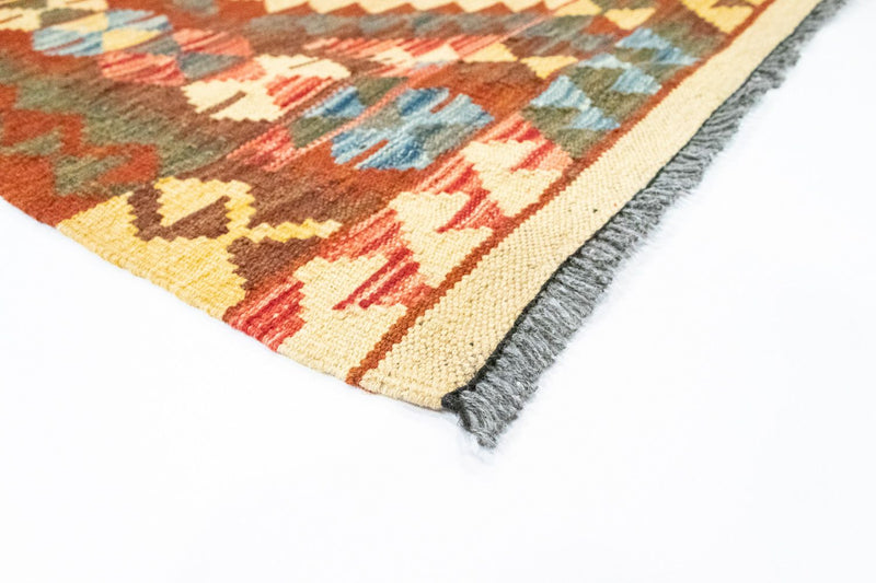Alfombra de pasillo Alfombra Kelim - Oriental - 192 x 104 cm - naranja