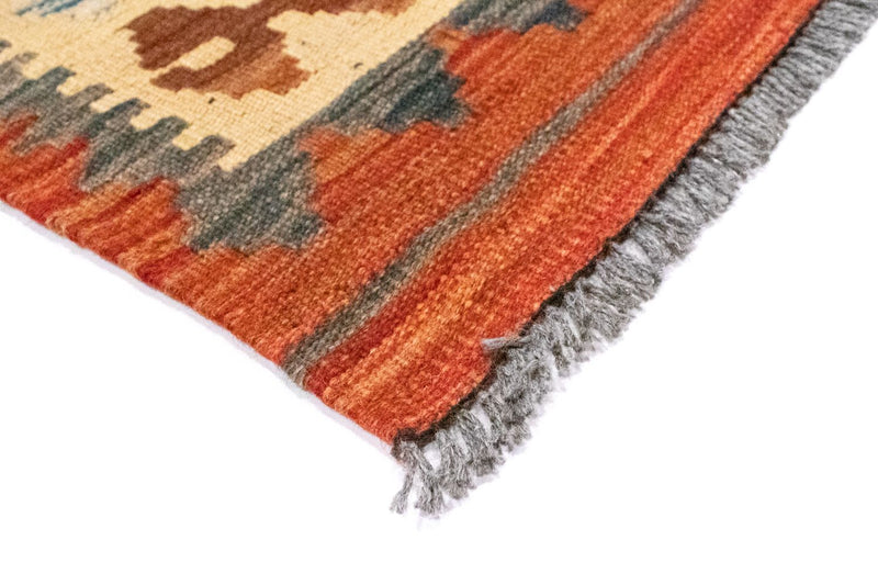 Alfombra de pasillo Alfombra Kelim - Oriental - 204 x 97 cm - naranja