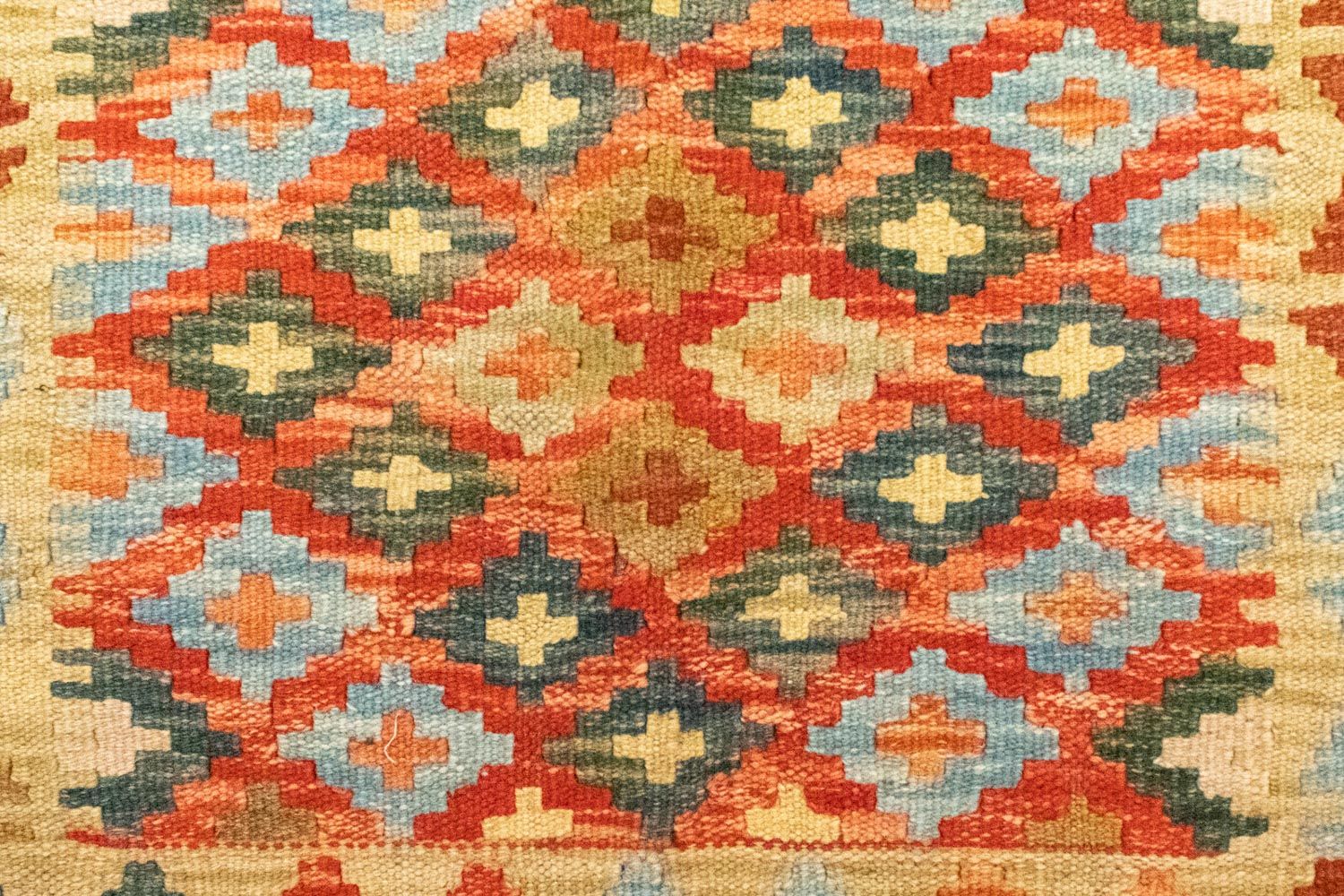 Alfombra Kelim - Oriental cuadrado  - 115 x 106 cm - multicolor