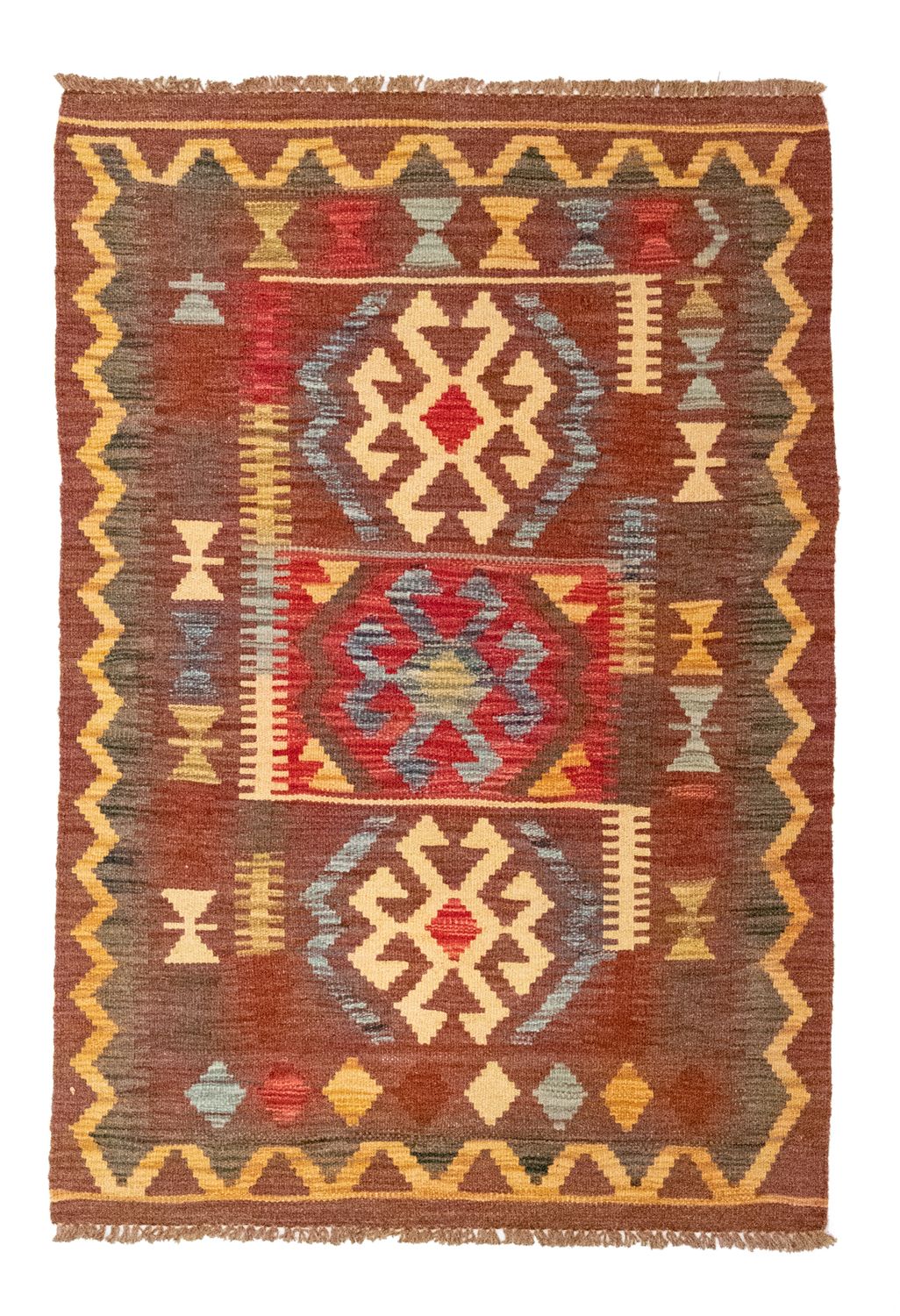 Alfombra Kelim - Oriental - 125 x 86 cm - marrón