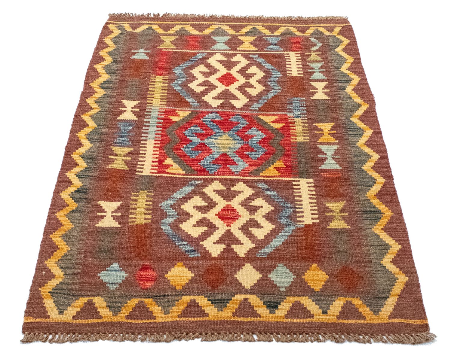 Alfombra Kelim - Oriental - 125 x 86 cm - marrón