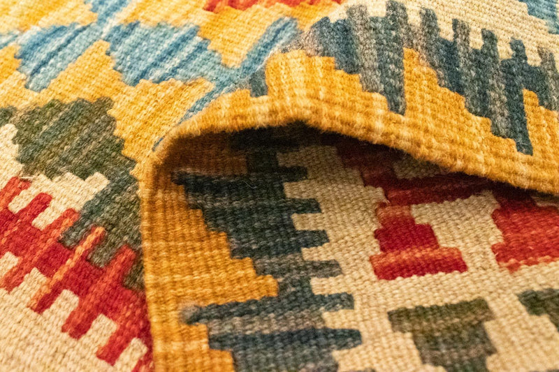 Alfombra Kelim - Oriental - 131 x 82 cm - amarillo