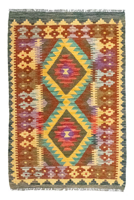 Alfombra Kelim - Oriental - 123 x 80 cm - marrón