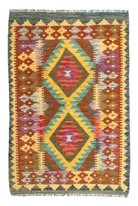 Alfombra Kelim - Oriental - 123 x 80 cm - marrón