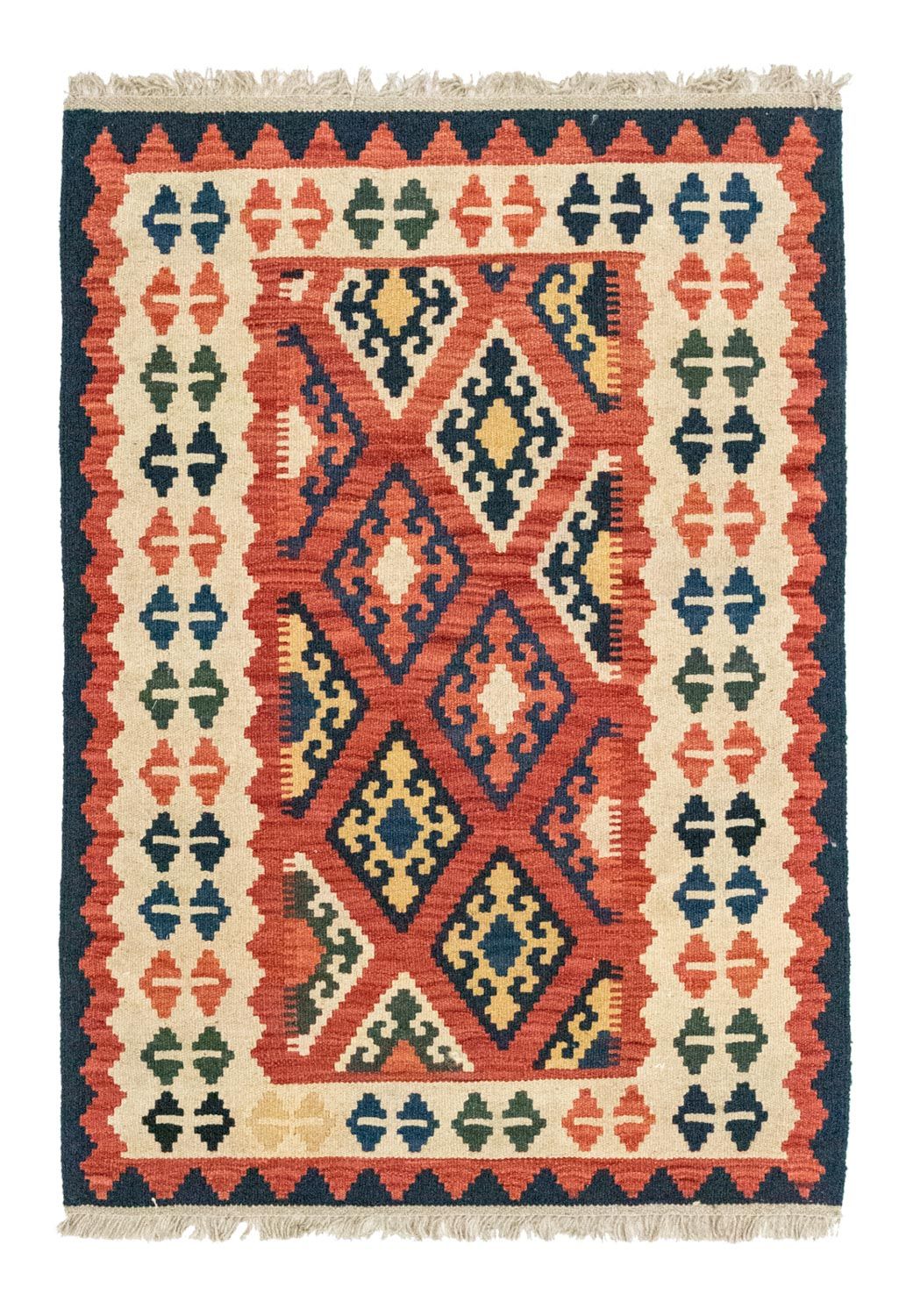 Alfombra Kelim - Oriental - 123 x 85 cm - naranja
